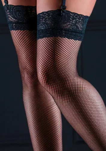 Netzstrümpfe Lace Schwarz – 8/10