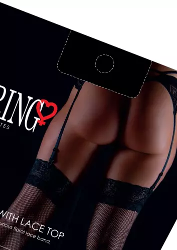 Netzstrümpfe Lace Schwarz – 10/10