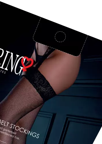 Fishnet Garterbelt Strumpfhose Schwarz – 10/10