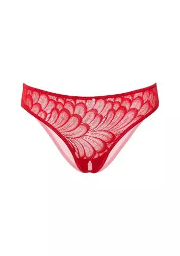 String mit intimer Öffnung Crotch Hip Rot – 7/7
