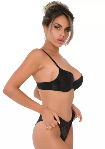 String mit intimer Öffnung Crotch Hip Schwarz – 5/7