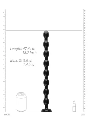 Ass Snake Beaded Long Dildo with Balls 46 x 3.5cm – 4/4