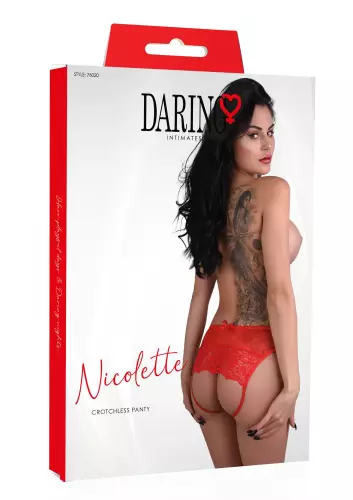 Offener Slip hinten Nicolette Rot – 5/8