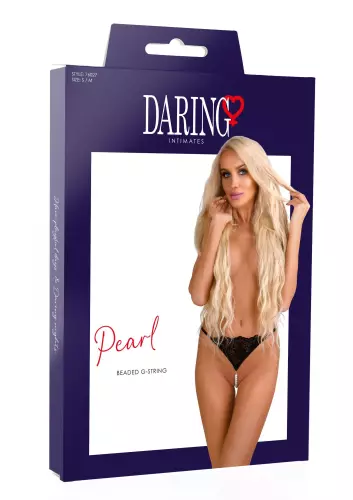 String mit Perlen Pearl Schwarz – 7/8