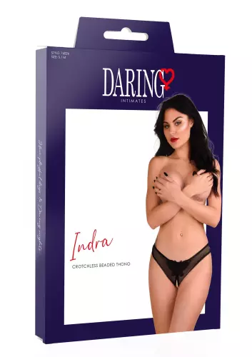Sexy Slip mit Perlen Indra Schwarz – 7/9
