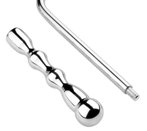 Anal-Haken aus Metall mit Griff Double Ball 10cm – 7/9