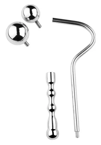 Anal-Haken aus Metall mit Griff Double Ball 10cm – 9/9