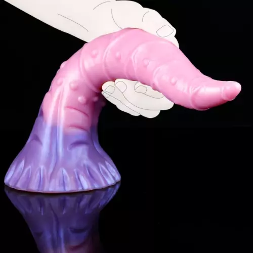 Pinky Tongue Dildo 25 x 5.5cm Rose-Violet – 9/9