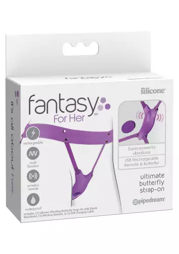 Vibrator-Slip mit Geschirr Ultimate Butterfly Violett – 2/5