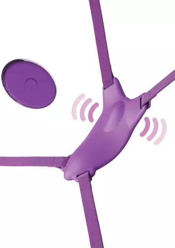 Vibrator-Slip mit Geschirr Ultimate Butterfly Violett – 3/5