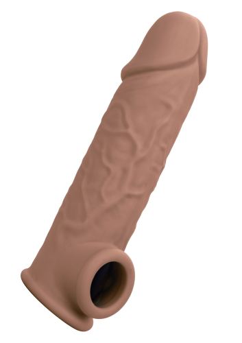Life-like Extension Penis Sheath 18 x 4.5cm Brown