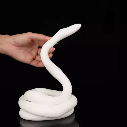 Ultra Snake Long Dildo 120 x 2.7cm White – 1/3