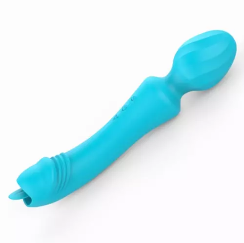 Vibrator wand met Magic Head tong 20cm Turquoise – 1/3