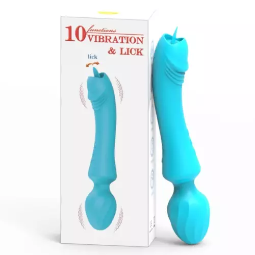 Vibrator wand met Magic Head tong 20cm Turquoise – 2/3