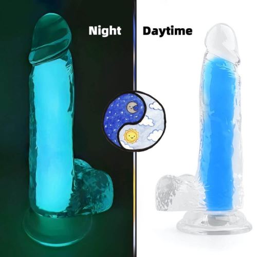 Dildo phosphoreszierend Color Glow 15 x 4.5cm Blau