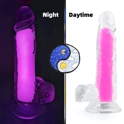Dildo phosphoreszierend Color Glow 15 x 4.5cm Rosa