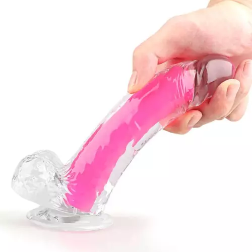 Fosforescerende dildo Color Glow 15 x 4.5cm Roze – 2/2