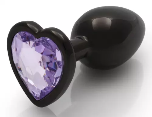 Heart Gem S Anal Jewel 6 x 2.6cm Black-Purple – 3/6