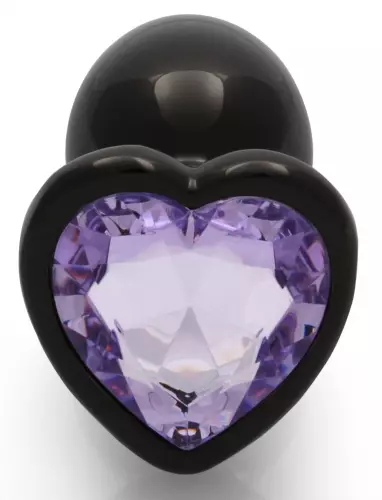 Heart Gem S Anal Jewel 6 x 2.6cm Black-Purple – 6/6