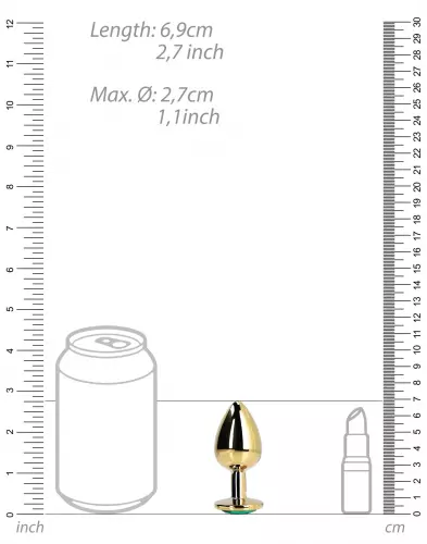Anale sieraad Round Gem S 6 x 2.6 cm Goud-Groen – 4/6