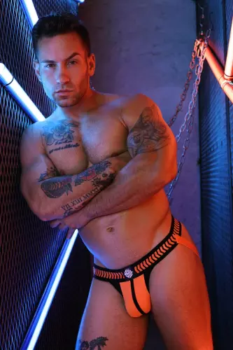Jockstrap Daycrawler Breedwell Schwarz-Orange – 6/16