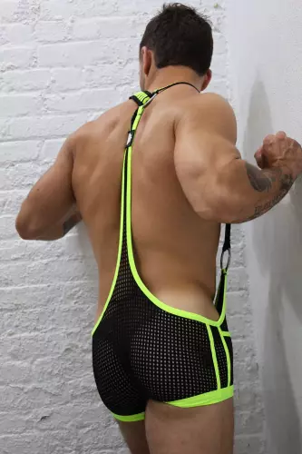 Singlet Daycrawler Breedwell Schwarz-Neongelb – 10/14