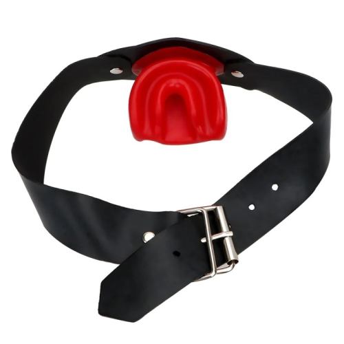 NO MORE Latex Gag Black-Red