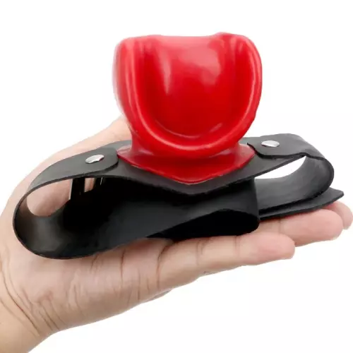 Latex-Knebel NO MORE Schwarz-Rot – 2/7