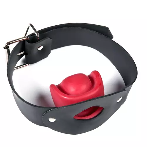 Latex-Knebel NO MORE Schwarz-Rot – 4/7