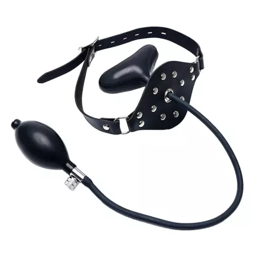 Aufblasbarer Knebel Kinky Gag Schwarz – 1/5