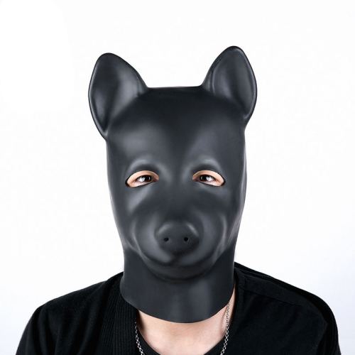 Sweety Bear Black Latex Hood