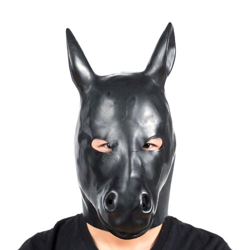 Pferdeköpfige Maske Horse Schwarz