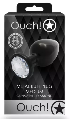 Round Gem M Anal Jewel 7 x 3.3 cm Black-Transparent – 2/6