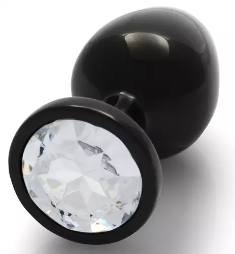 Round Gem M Anal Jewel 7 x 3.3 cm Black-Transparent – 4/6