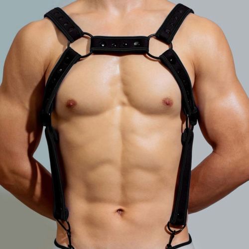 Neo Chest Neoprene Harness Black