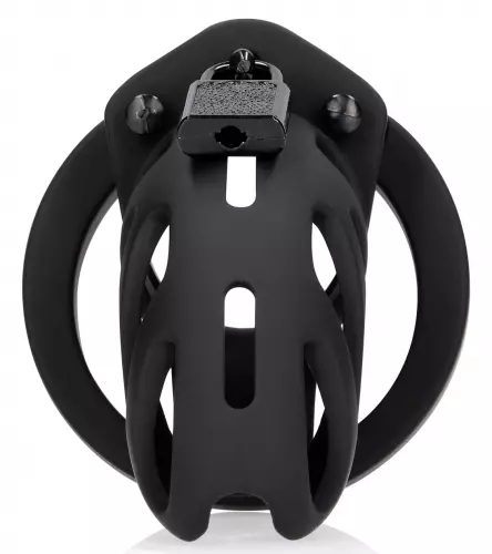 Keuschheitskäfig ManCage Modell 24 - 9 x 3.5cm Schwarz – 3/6