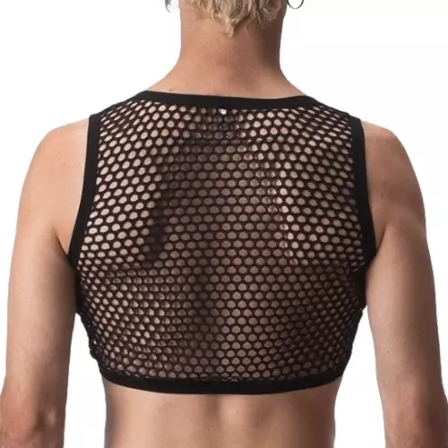 Crop Top Filet Many Zwart – 2/4