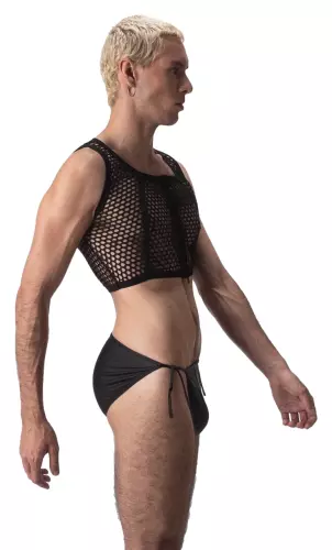 Crop Top Filet Many Zwart – 4/4