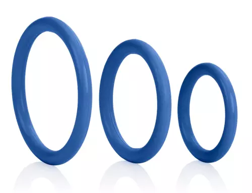Tri-Rings Cockring Blau – 4/5