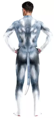 Cosplay-Anzug Hund Husky Blaugrau – 3/4