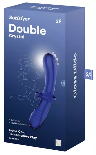 Glaskörper Double Crystal 18.5 x 3.5cm Blau – 2/6