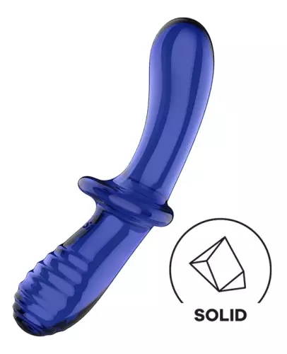 Glaskörper Double Crystal 18.5 x 3.5cm Blau – 5/6