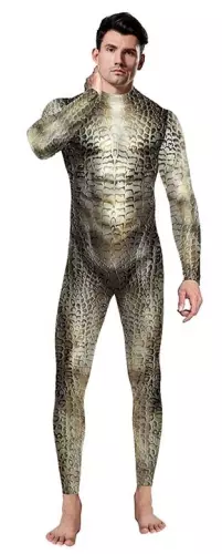 Cosplay-Anzug Reptil Schlange Grün – 3/3