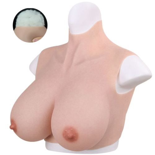 Bust Realistic Breasts Cotton High Collar Cup B