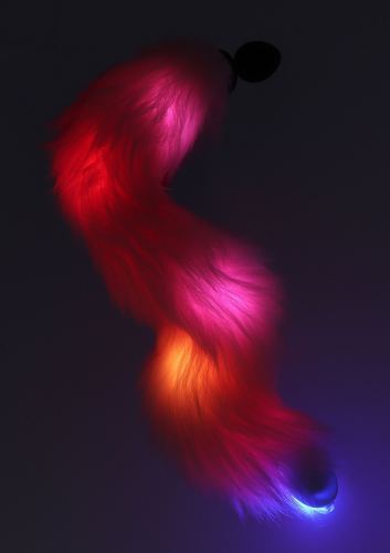 Plug with Unicorn Tail LED 6 x 2.8cm Pink