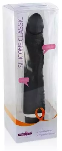 Slim Vibrating Dildo Silicone 15 x 4 cm Black – 2/9