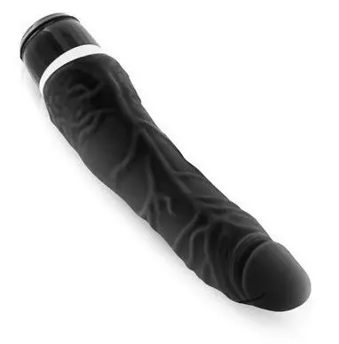 Slim Vibrating Dildo Silicone 15 x 4 cm Black – 4/9
