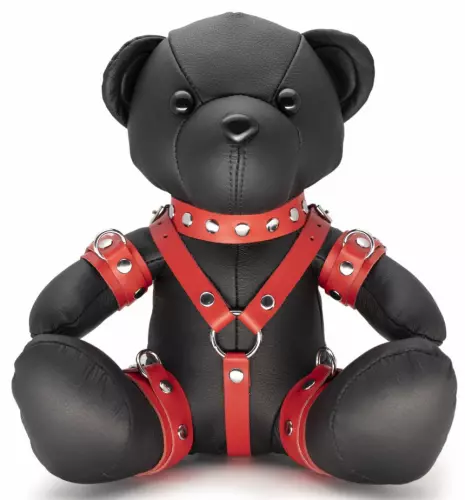 Bendy The Bdsm Teddy Bear Red Leather Bear – 1/3