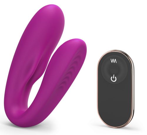 MATCH UP Love to Love Fuchsia Couple Vibrating Stimulator