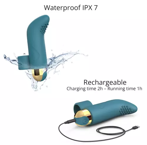 Finger-Vibrator Touch Me Love to Love Blau – 3/4